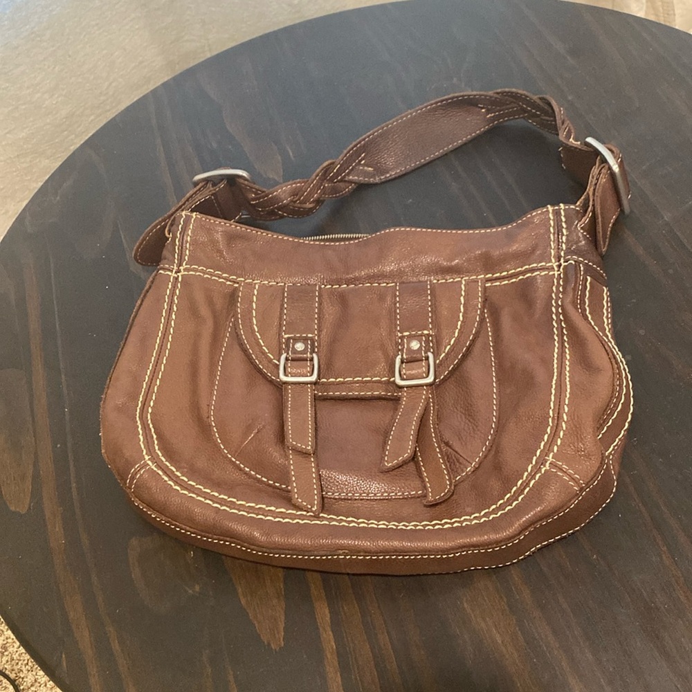Brown Fossil hobo purse